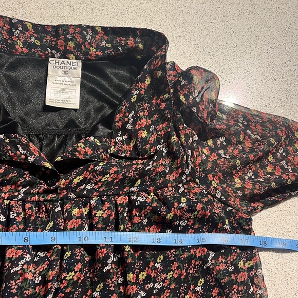 CHANEL 90's Vintage Floral Dress fits Size Small Vintage Chanel - Picture 15 of 16